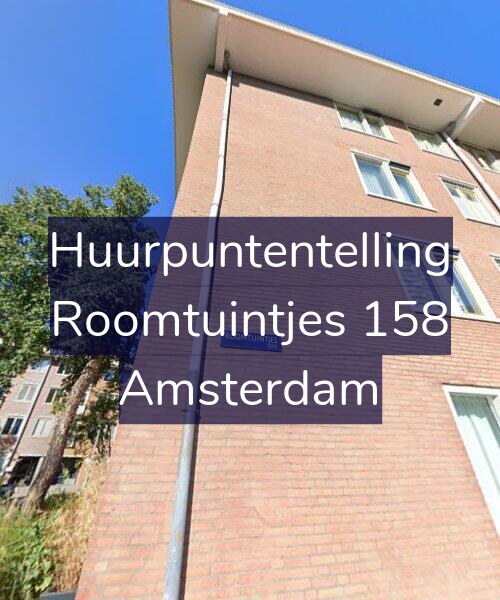 Foto gevel Huurpuntentelling voor Roomtuintjes 158, Amsterdam