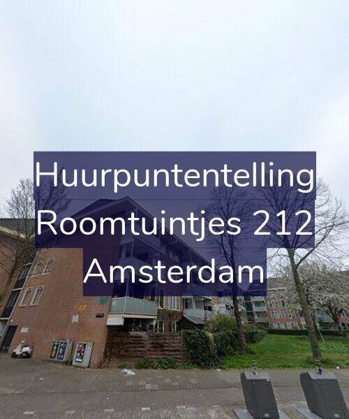 Foto gevel Huurpuntentelling voor Roomtuintjes 212, Amsterdam