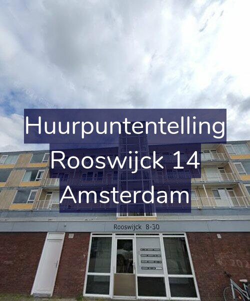 Foto gevel Huurpuntentelling voor Rooswijck 14, Amsterdam