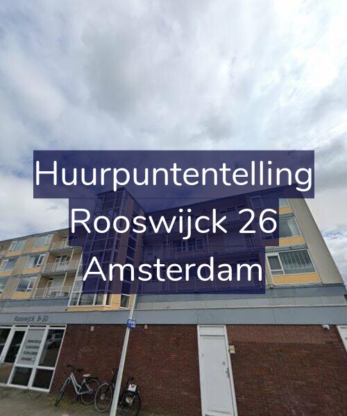 Foto gevel Huurpuntentelling voor Rooswijck 26, Amsterdam
