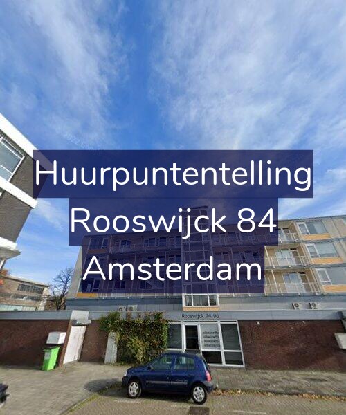 Foto gevel Huurpuntentelling voor Rooswijck 84, Amsterdam