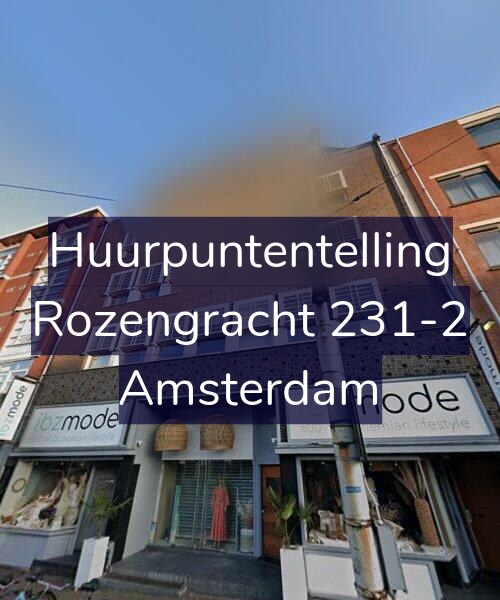 Foto gevel Huurpuntentelling voor Rozengracht 231-2, Amsterdam