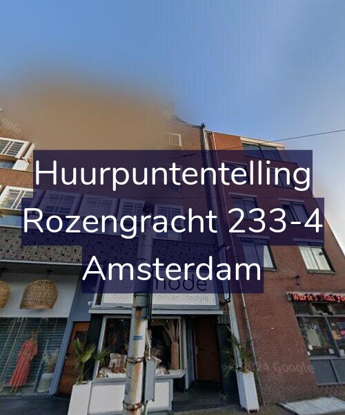 Foto gevel Huurpuntentelling voor Rozengracht 233-4, Amsterdam