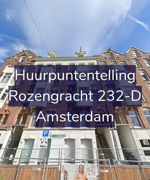 Foto gevel Huurpuntentelling voor Rozengracht 232-D, Amsterdam