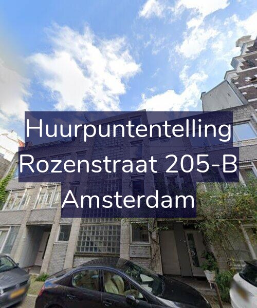 Foto gevel Huurpuntentelling voor Rozenstraat 205-B, Amsterdam