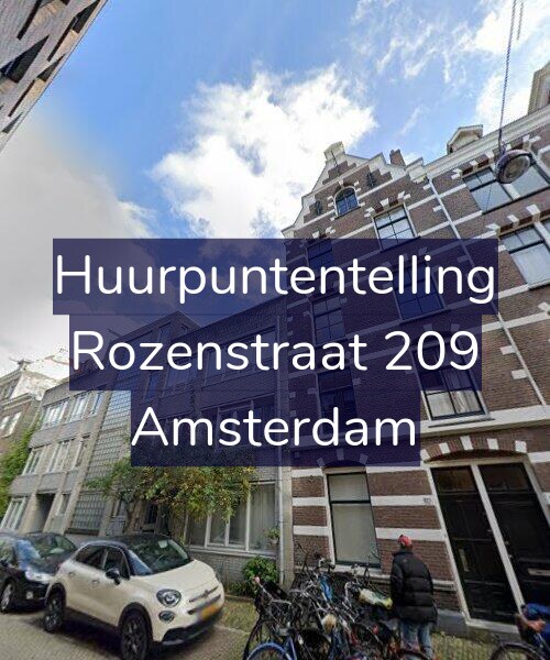 Foto gevel Huurpuntentelling voor Rozenstraat 209, Amsterdam
