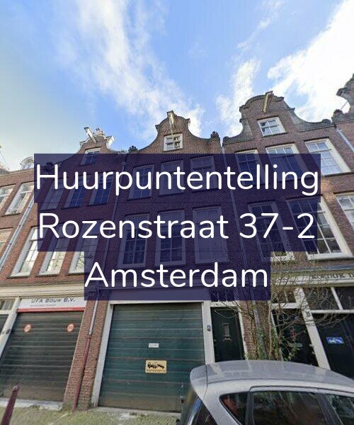 Foto gevel Huurpuntentelling voor Rozenstraat 37-2, Amsterdam