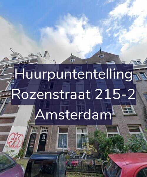 Foto gevel Huurpuntentelling voor Rozenstraat 215-2, Amsterdam