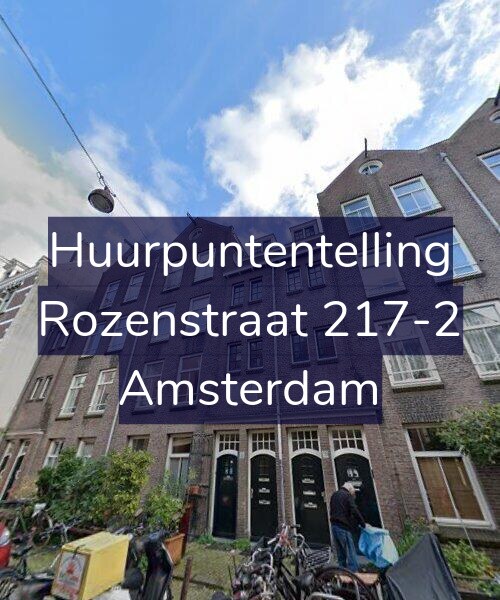Foto gevel Huurpuntentelling voor Rozenstraat 217-2, Amsterdam