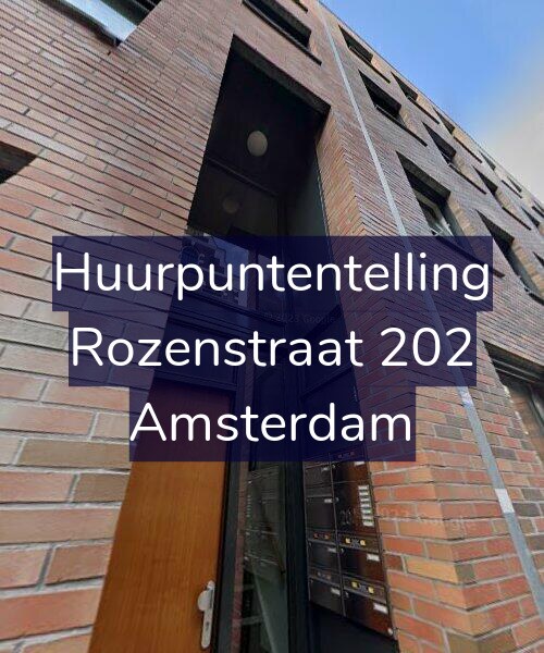 Foto gevel Huurpuntentelling voor Rozenstraat 202, Amsterdam