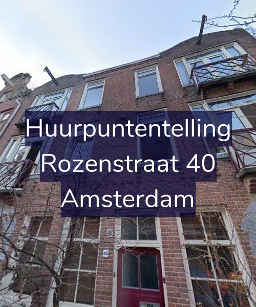 Foto gevel Huurpuntentelling voor Rozenstraat 40, Amsterdam