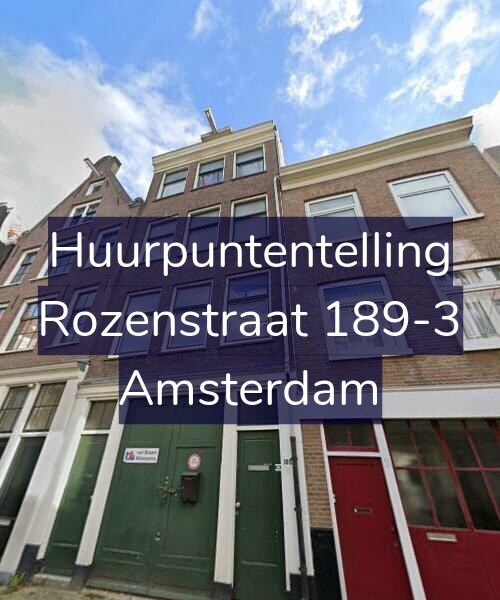 Foto gevel Huurpuntentelling voor Rozenstraat 189-3, Amsterdam
