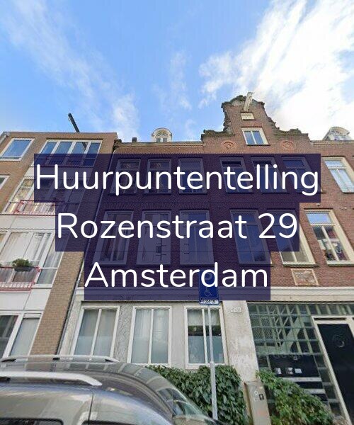 Foto gevel Huurpuntentelling voor Rozenstraat 29, Amsterdam