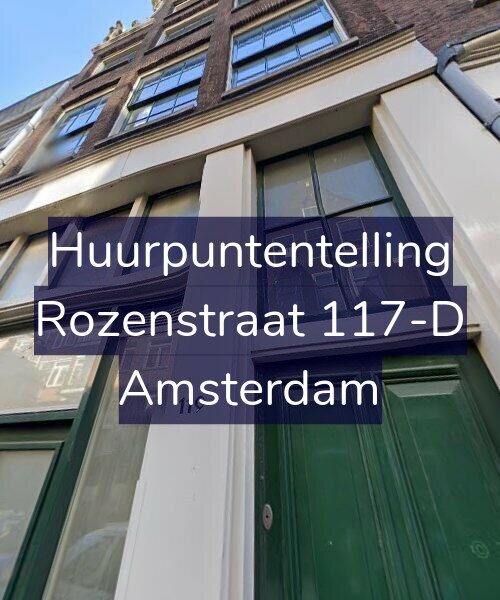 Foto gevel Huurpuntentelling voor Rozenstraat 117-D, Amsterdam