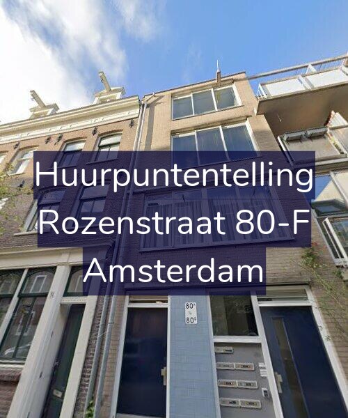Foto gevel Huurpuntentelling voor Rozenstraat 80-F, Amsterdam