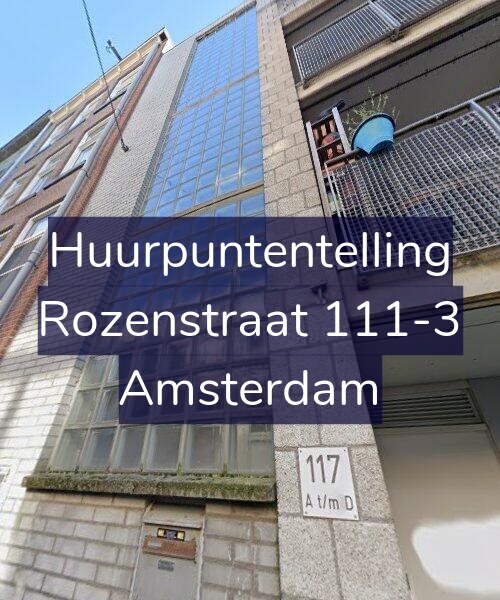 Foto gevel Huurpuntentelling voor Rozenstraat 111-3, Amsterdam