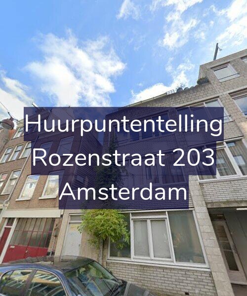 Foto gevel Huurpuntentelling voor Rozenstraat 203, Amsterdam