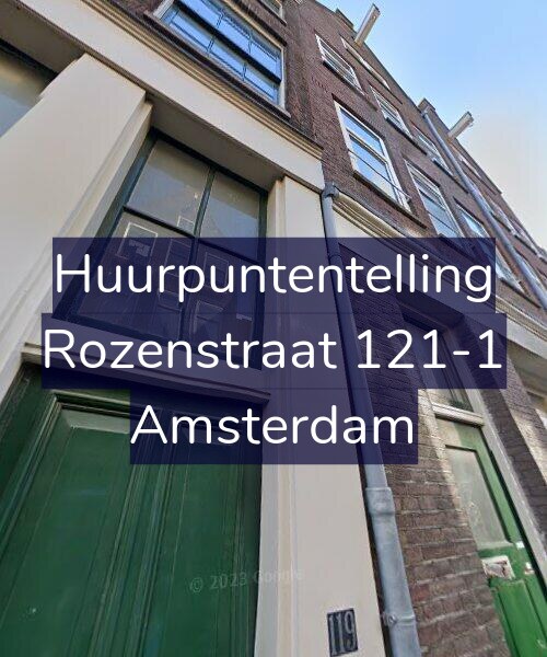 Foto gevel Huurpuntentelling voor Rozenstraat 121-1, Amsterdam