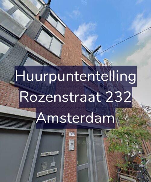 Foto gevel Huurpuntentelling voor Rozenstraat 232, Amsterdam