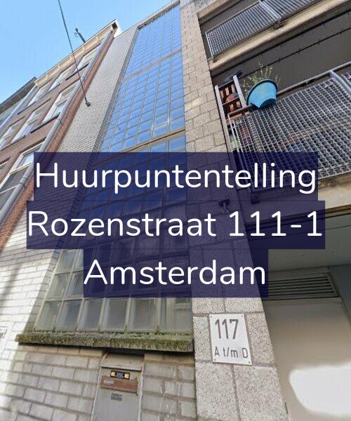 Foto gevel Huurpuntentelling voor Rozenstraat 111-1, Amsterdam