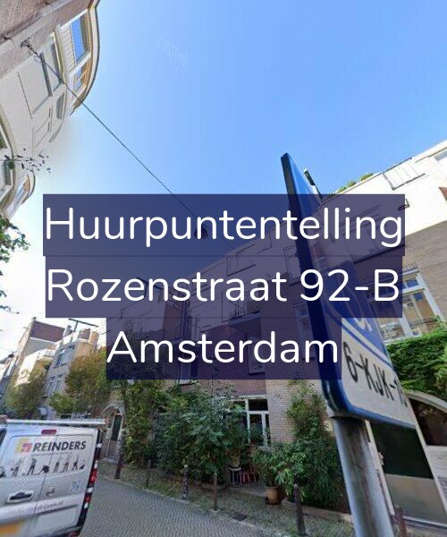 Foto gevel Huurpuntentelling voor Rozenstraat 92-B, Amsterdam