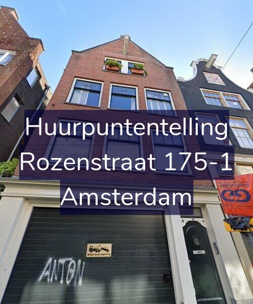 Foto gevel Huurpuntentelling voor Rozenstraat 175-1, Amsterdam