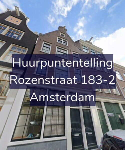 Foto gevel Huurpuntentelling voor Rozenstraat 183-2, Amsterdam