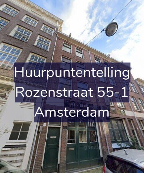Foto gevel Huurpuntentelling voor Rozenstraat 55-1, Amsterdam