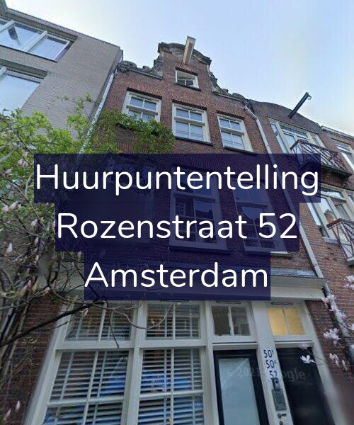Foto gevel Huurpuntentelling voor Rozenstraat 52, Amsterdam