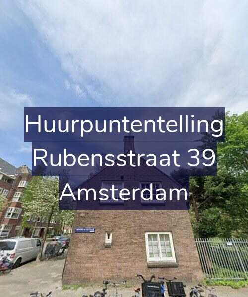 Foto gevel Huurpuntentelling voor Rubensstraat 39, Amsterdam