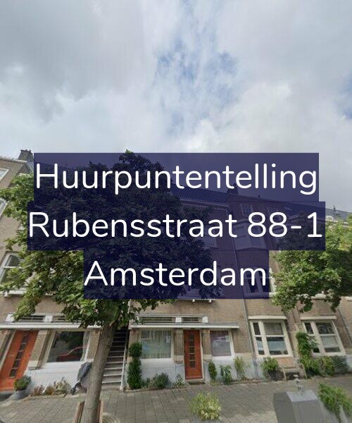 Foto gevel Huurpuntentelling voor Rubensstraat 88-1, Amsterdam