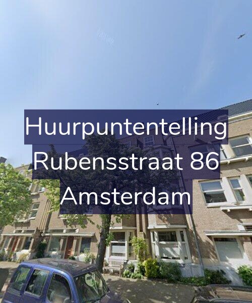 Foto gevel Huurpuntentelling voor Rubensstraat 86, Amsterdam