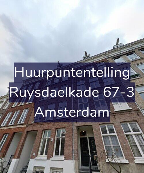 Foto gevel Huurpuntentelling voor Ruysdaelkade 67-3, Amsterdam