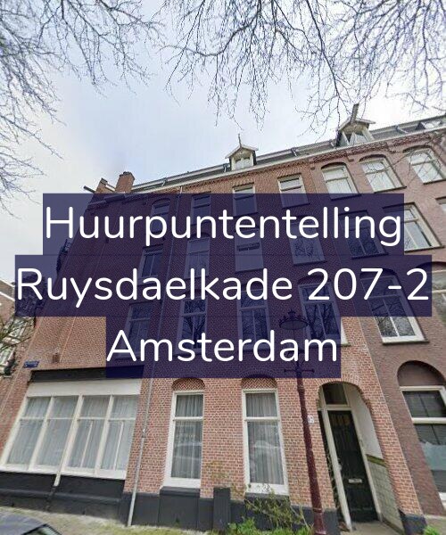 Foto gevel Huurpuntentelling voor Ruysdaelkade 207-2, Amsterdam