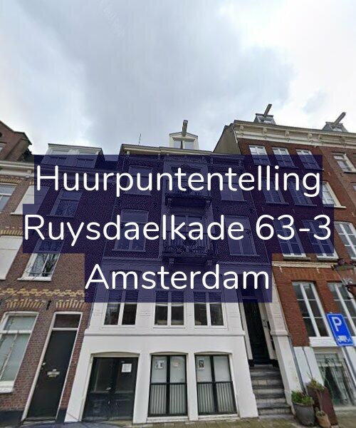 Foto gevel Huurpuntentelling voor Ruysdaelkade 63-3, Amsterdam
