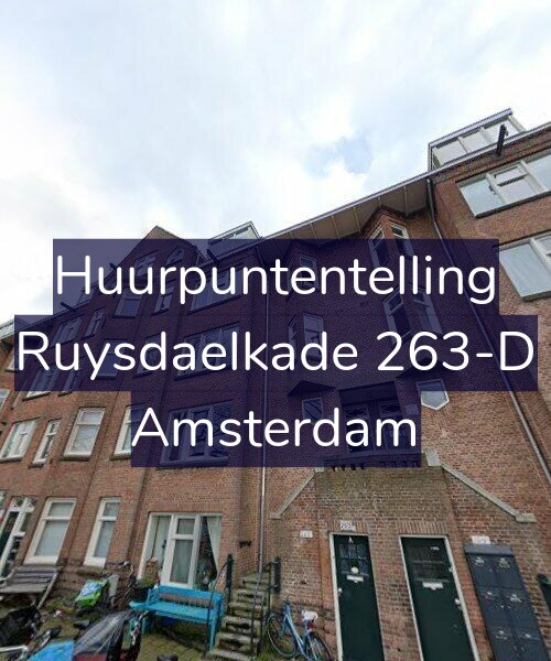 Foto gevel Huurpuntentelling voor Ruysdaelkade 263-D, Amsterdam