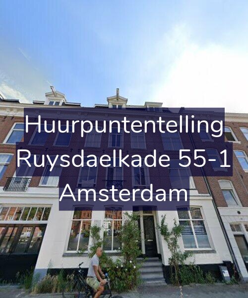 Foto gevel Huurpuntentelling voor Ruysdaelkade 55-1, Amsterdam