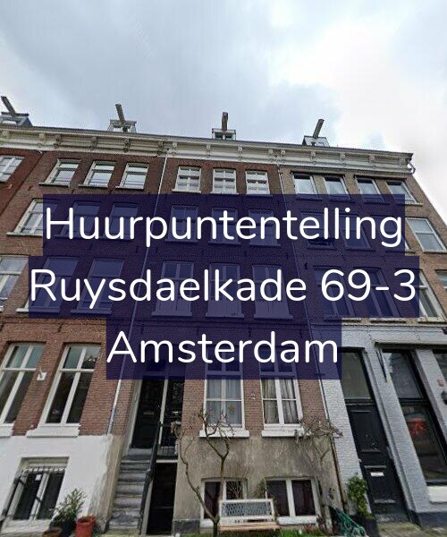 Foto gevel Huurpuntentelling voor Ruysdaelkade 69-3, Amsterdam