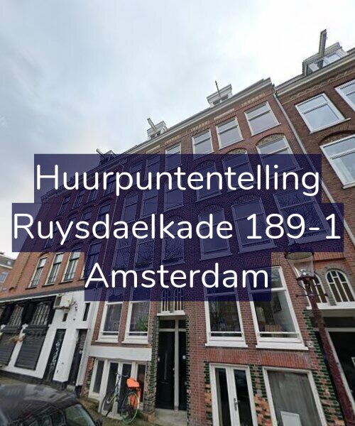 Foto gevel Huurpuntentelling voor Ruysdaelkade 189-1, Amsterdam