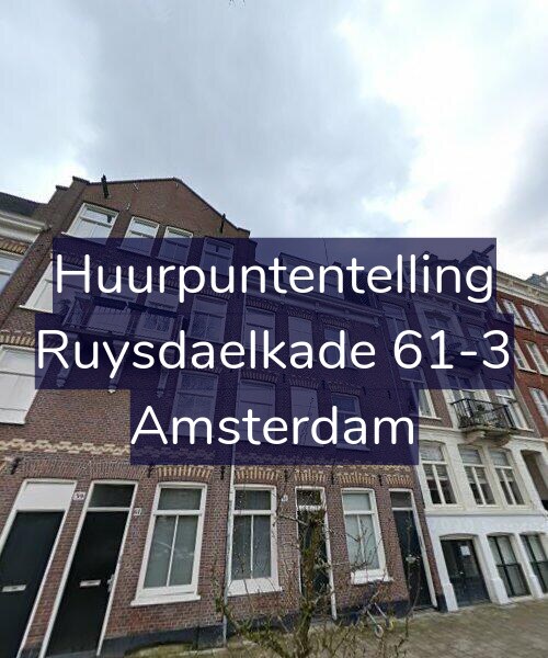 Foto gevel Huurpuntentelling voor Ruysdaelkade 61-3, Amsterdam