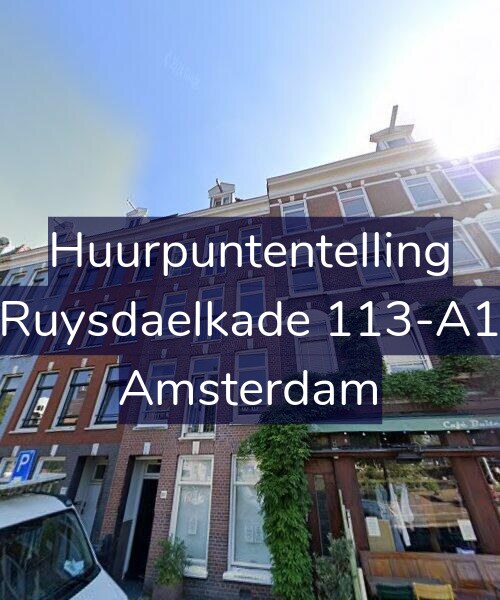 Foto gevel Huurpuntentelling voor Ruysdaelkade 113-A1, Amsterdam
