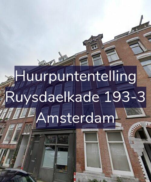Foto gevel Huurpuntentelling voor Ruysdaelkade 193-3, Amsterdam