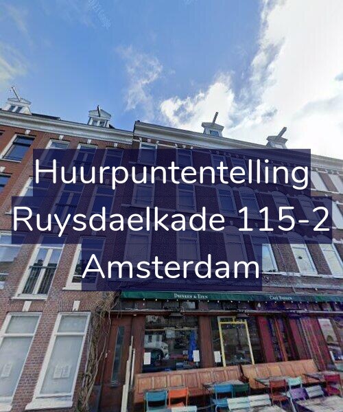 Foto gevel Huurpuntentelling voor Ruysdaelkade 115-2, Amsterdam