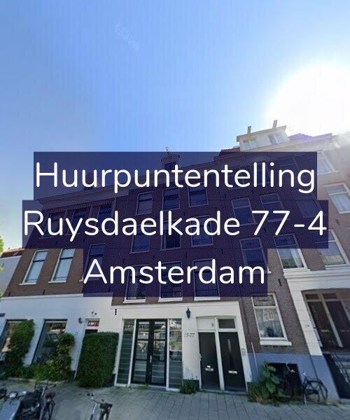 Foto gevel Huurpuntentelling voor Ruysdaelkade 77-4, Amsterdam