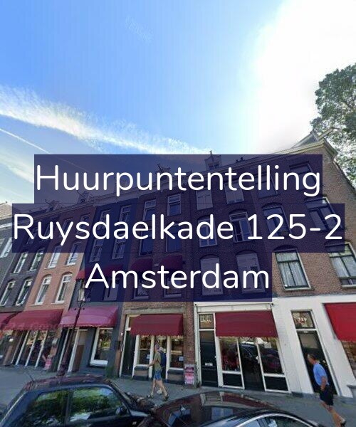 Foto gevel Huurpuntentelling voor Ruysdaelkade 125-2, Amsterdam