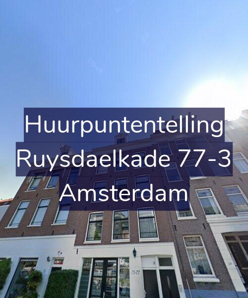 Foto gevel Huurpuntentelling voor Ruysdaelkade 77-3, Amsterdam