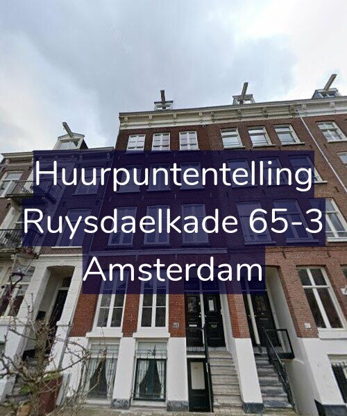 Foto gevel Huurpuntentelling voor Ruysdaelkade 65-3, Amsterdam