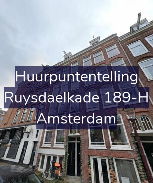 Foto gevel Huurpuntentelling voor Ruysdaelkade 189-H, Amsterdam