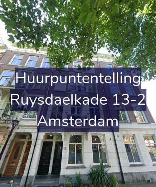 Foto gevel Huurpuntentelling voor Ruysdaelkade 13-2, Amsterdam