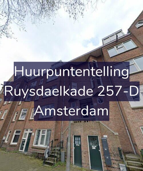 Foto gevel Huurpuntentelling voor Ruysdaelkade 257-D, Amsterdam